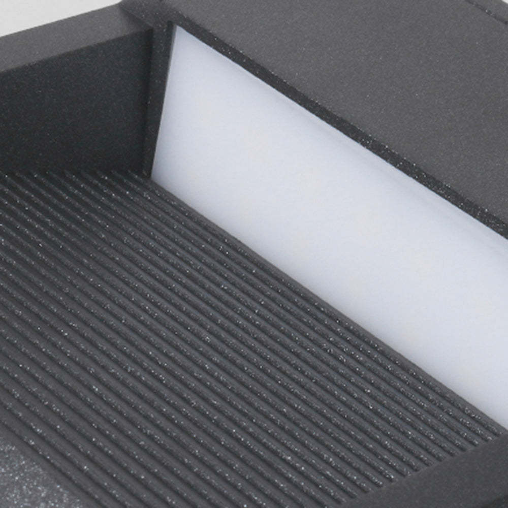 Orr Moderno Redondo Cuadrado Metal Aplique Exterior