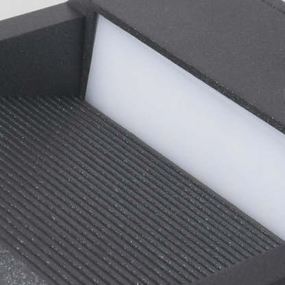 Orr Moderno Redondo Cuadrado Metal Aplique Exterior