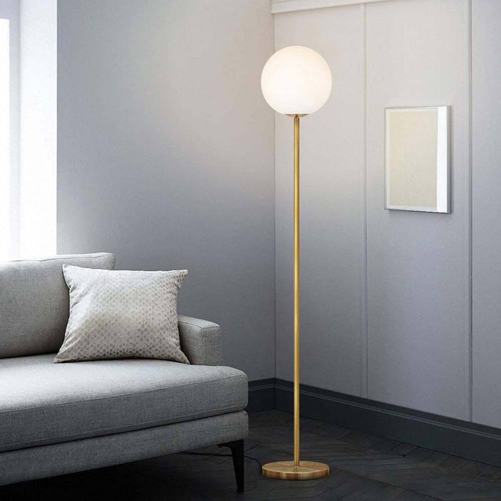 Valentina Moderna Simple Lineal Metal/Acrílico Lámpara de Pie Dorada
