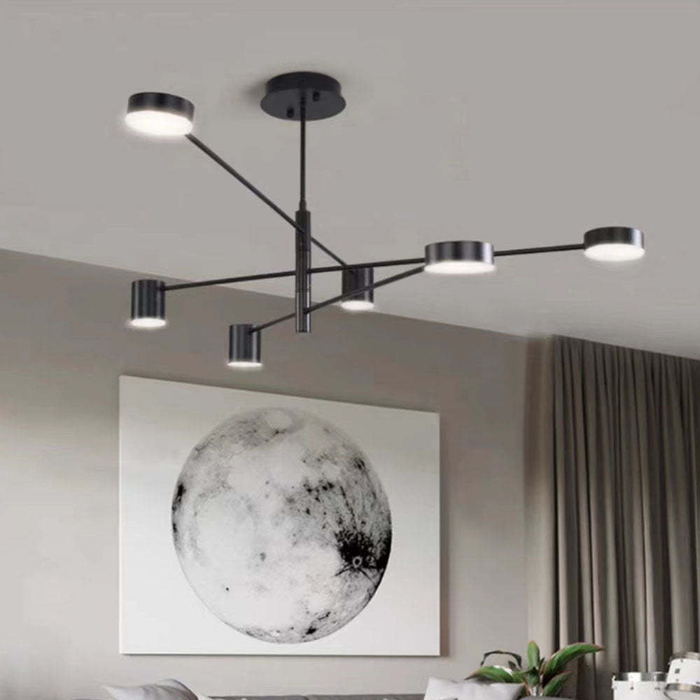 Weiss Moderno Industria Rama LED Lámpara Colgante Negro/Oro Dormitorio/ Salón Metal