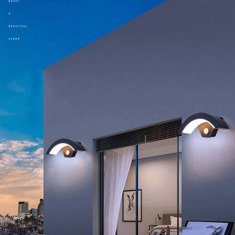 Nordic Moderno Minimalista Metal LED Apliques de Pared Negro