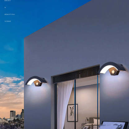 Nordic Moderno Minimalista Metal LED Apliques de Pared Negro