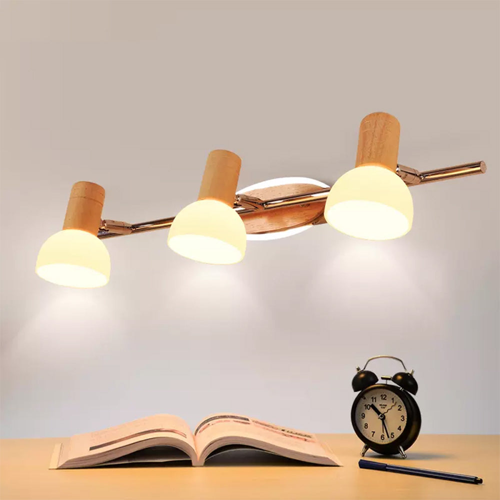 Ozawa Vintage Metal LED Aplique de Pared Madera