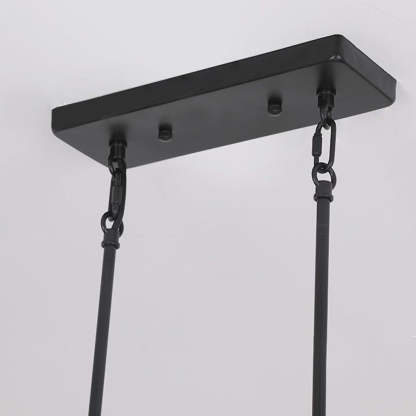 Alessio Vintage LED Lámpara Colgante Rectangular ,2 Colores, Metal Madera