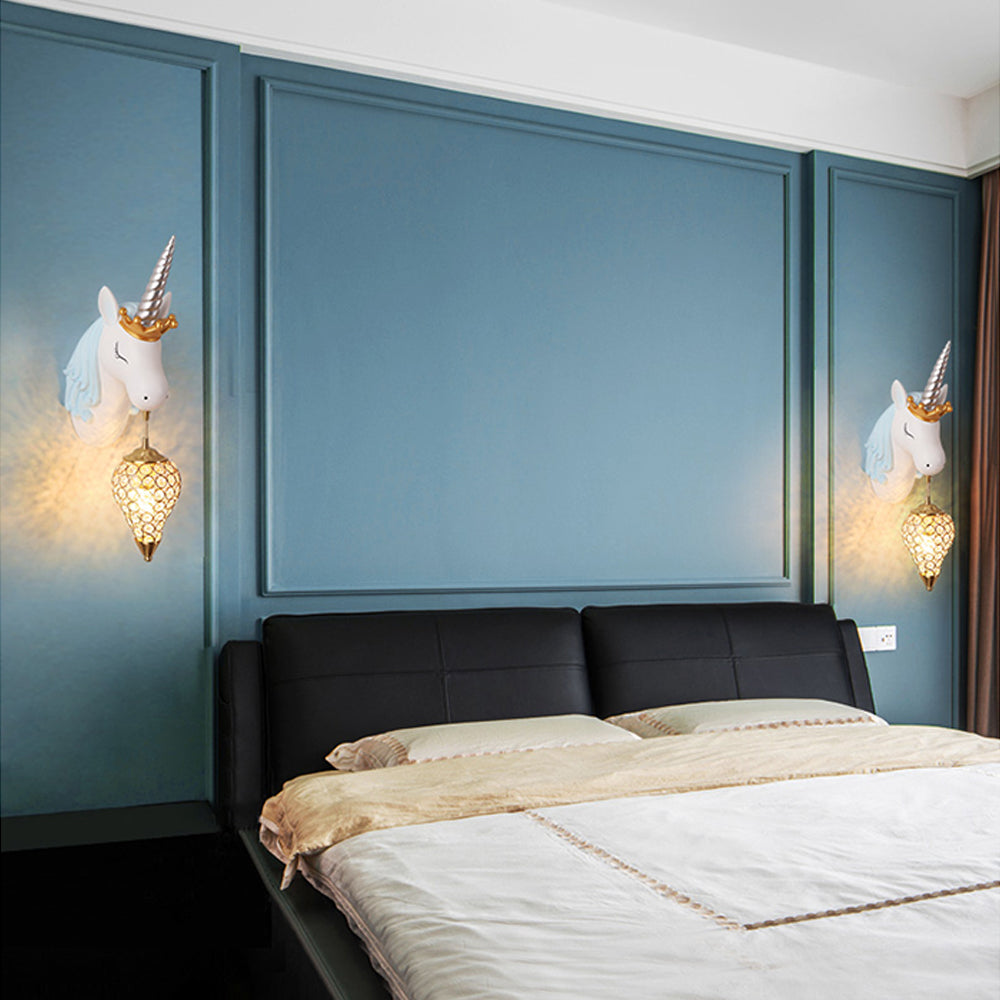 Minori Aplique Unicornio Rosa y Azul Habitación Infantil