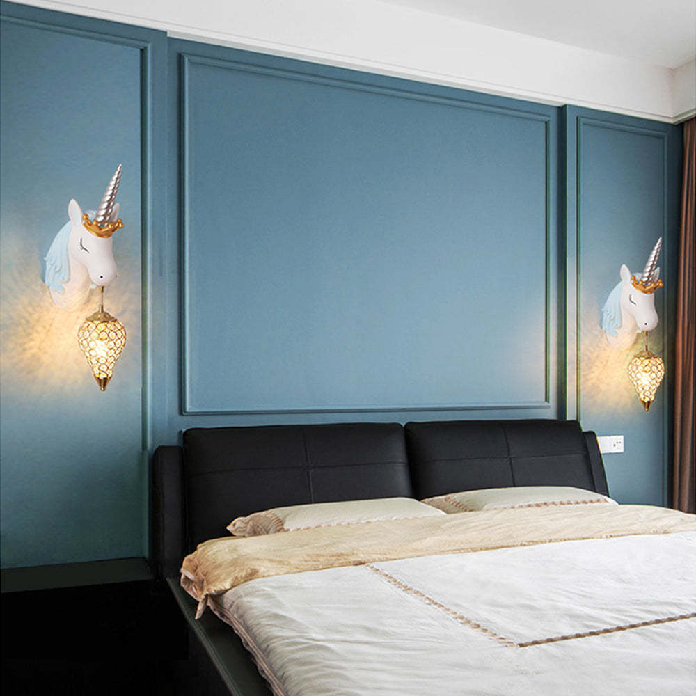 Minori Aplique Unicornio Rosa y Azul Habitación Infantil