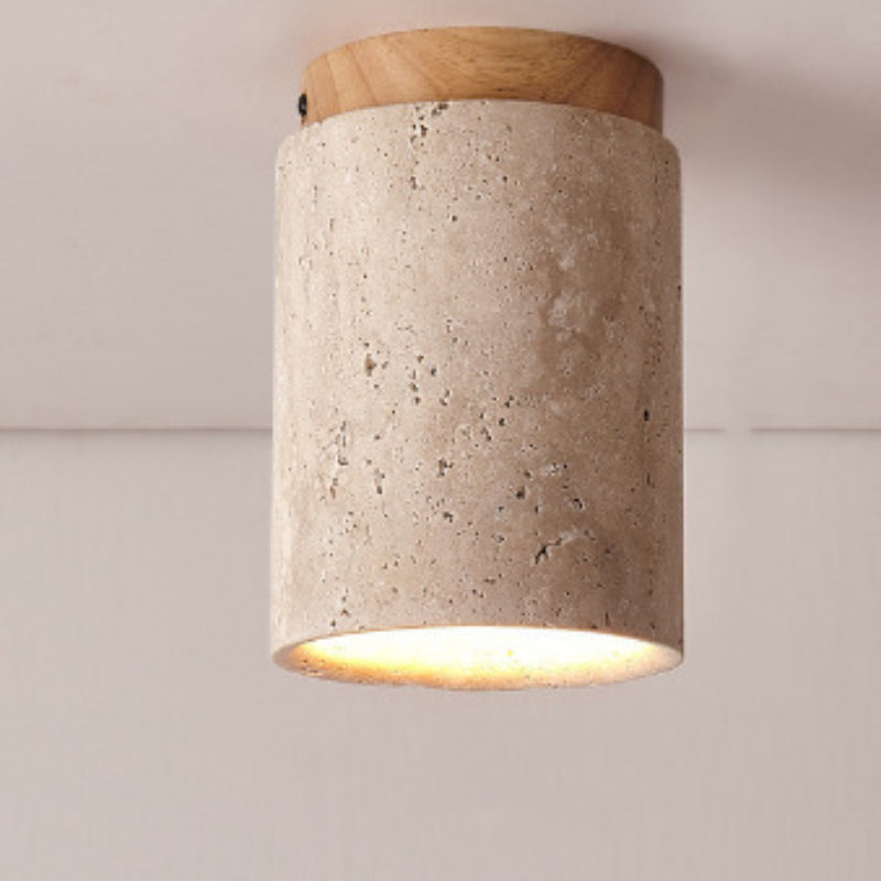 Cairns Retro Piedra Madera Plafón Lámpara de Techo Pasillo
