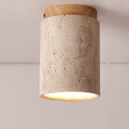 Cairns Retro Piedra Madera Plafón Lámpara de Techo Pasillo