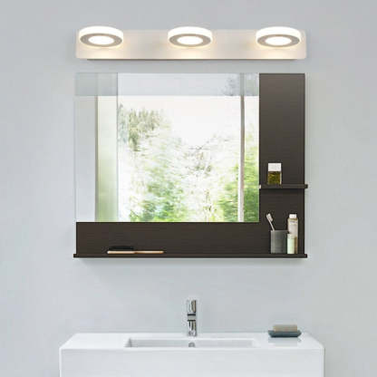 Leigh Minimalista Redondo Metal/Acrílico Aplique de Pared Blanco