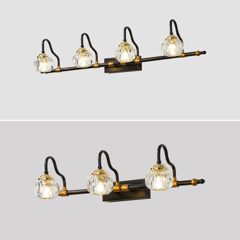 Kristy Moderno LED Aplique Negro Baño/Dormitorio Cristal