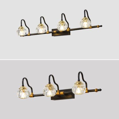 Kristy Moderno LED Aplique Negro Baño/Dormitorio Cristal