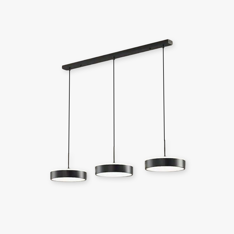 Raheel Simple Círcula Metal/Acrílico Lámpara Colgante Negra/Oro