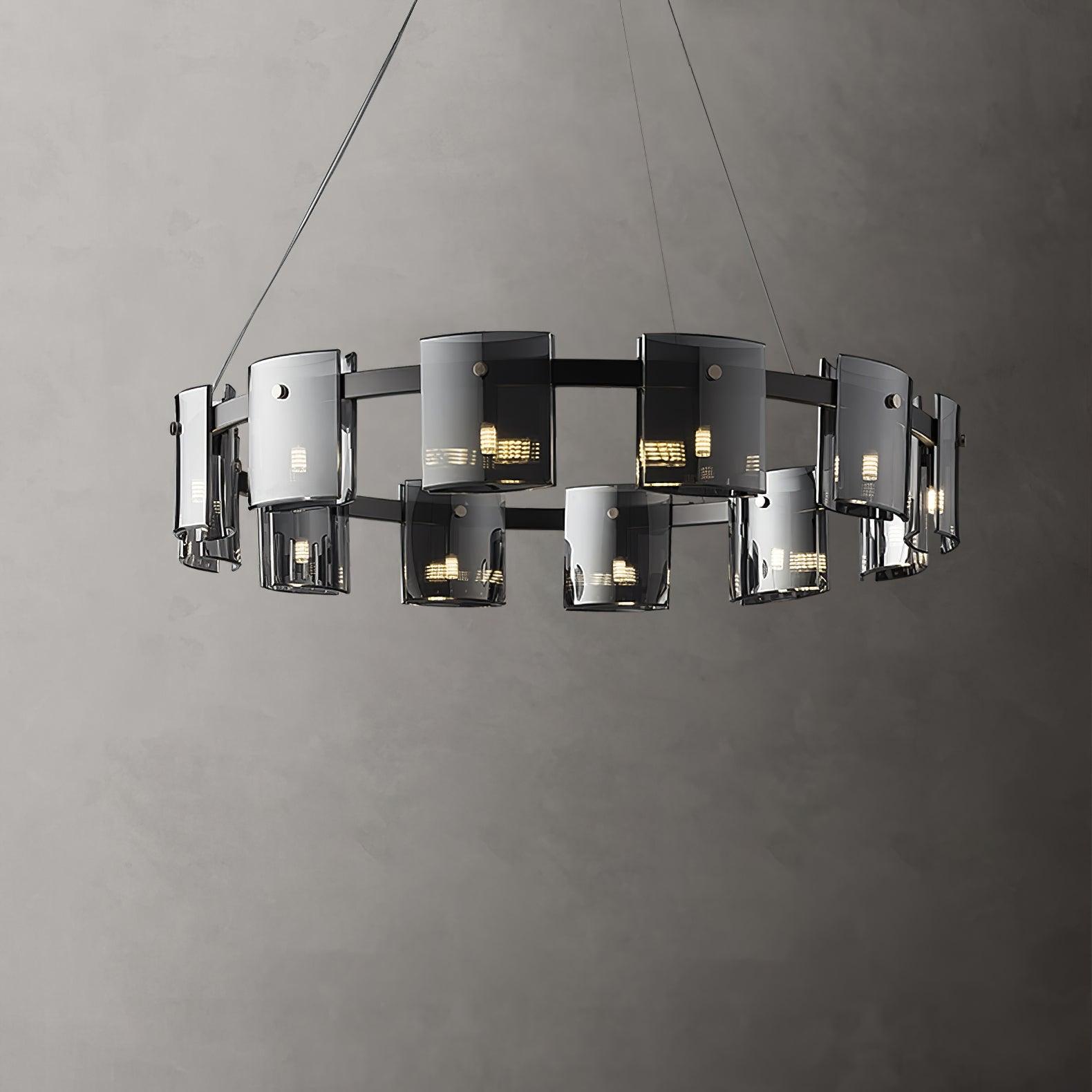 Axis Smoked Glass Chandelier