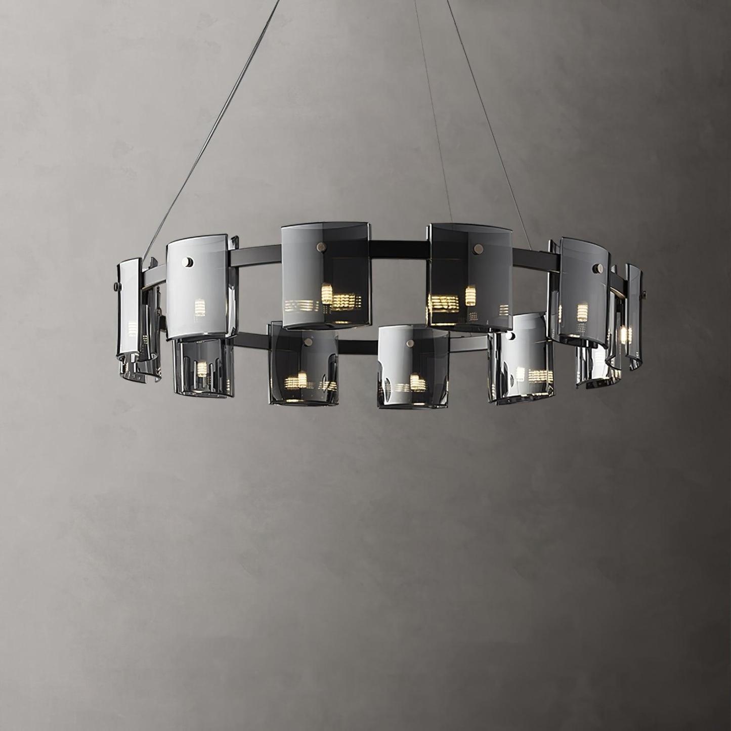 Axis Smoked Glass Chandelier