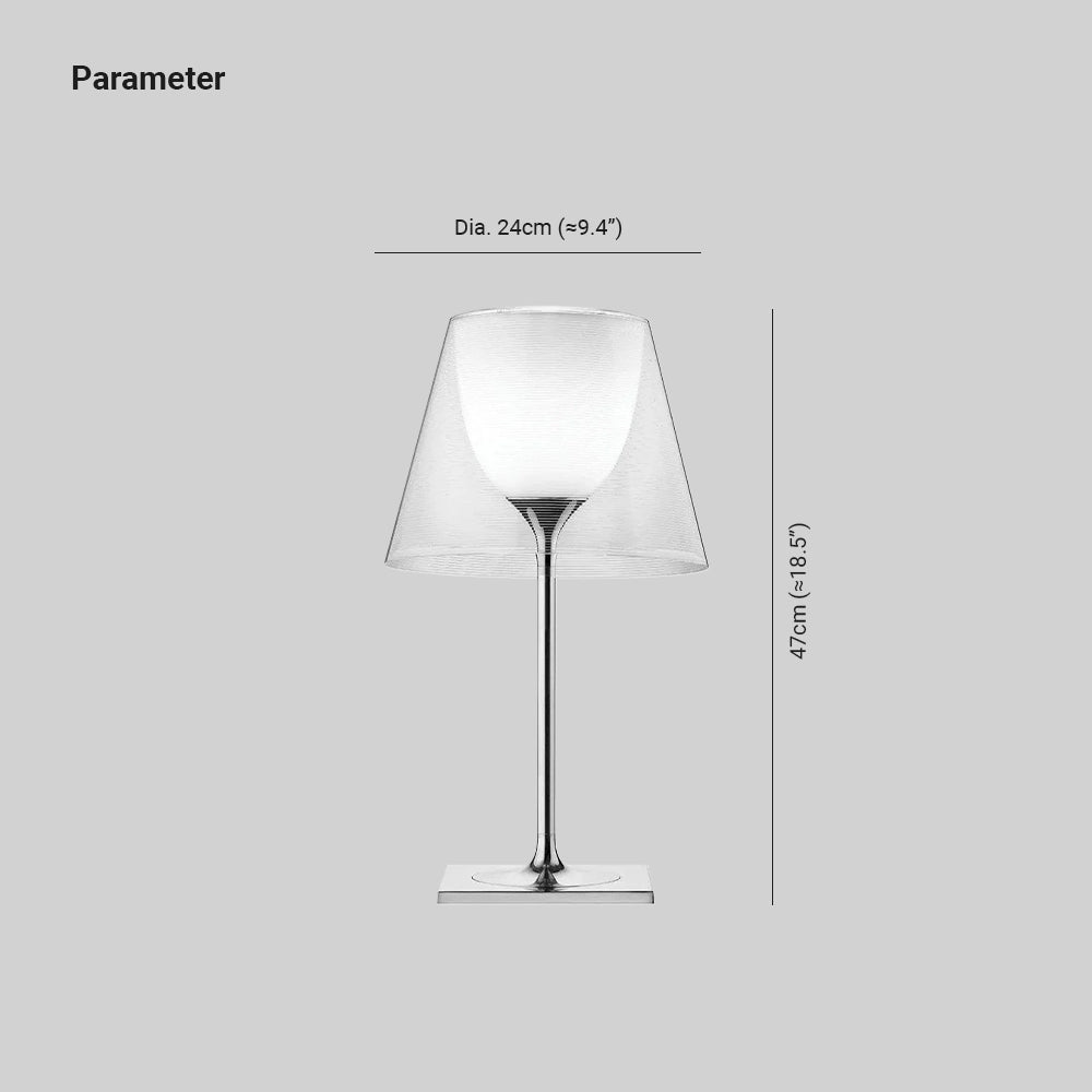 Axis Minimalist Glass Chrome Table Lamp