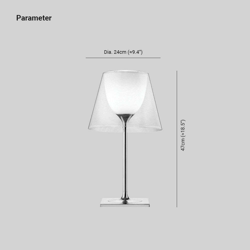 Axis Minimalist Glass Chrome Table Lamp