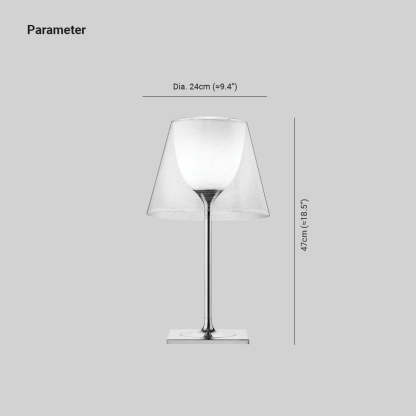 Axis Minimalist Glass Chrome Table Lamp