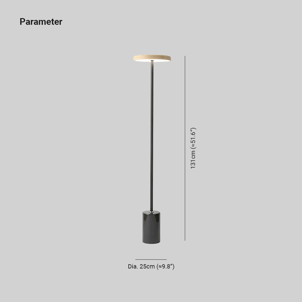 Axis Delgado Madera Minimalista Lámpara de Pie