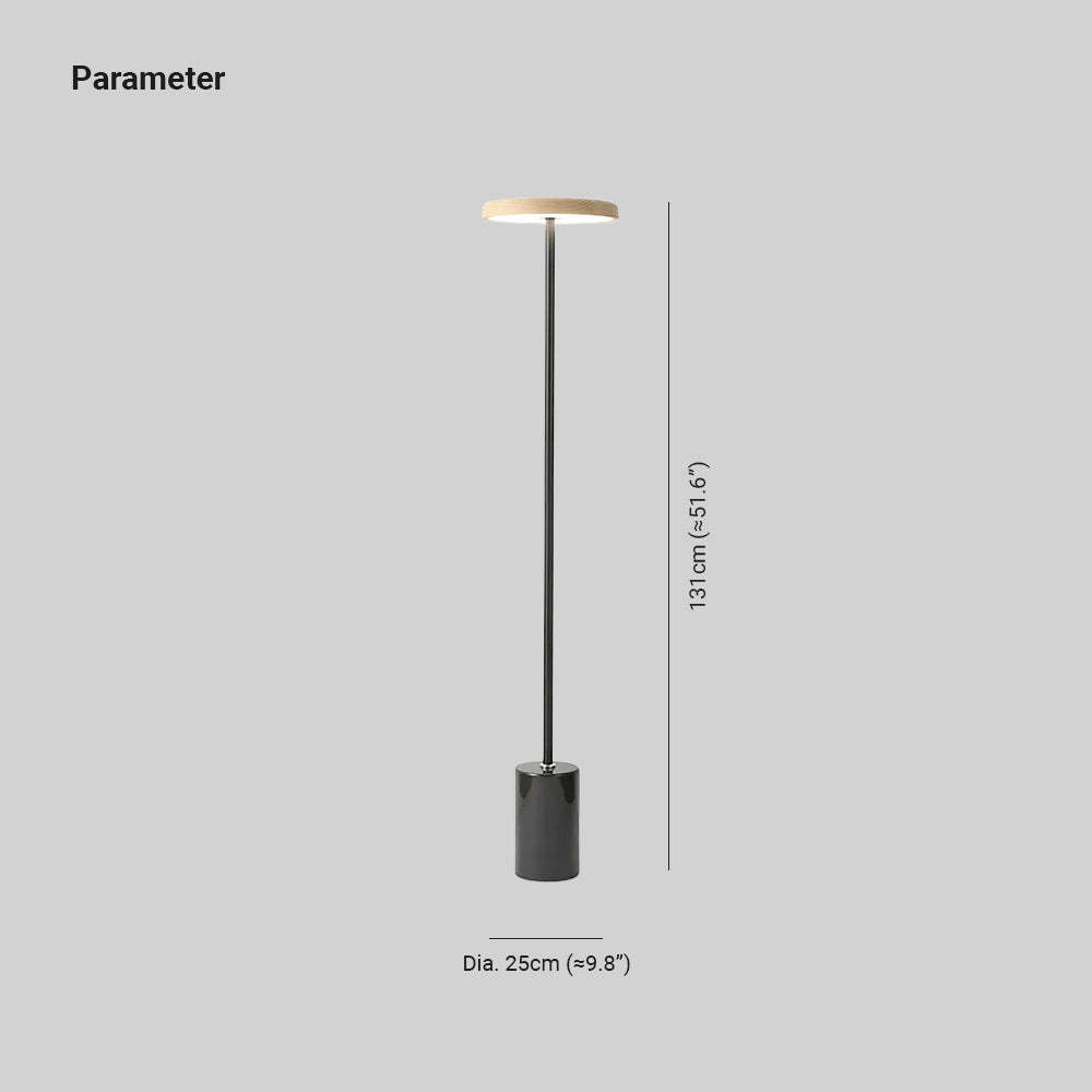 Axis Delgado Madera Minimalista Lámpara de Pie