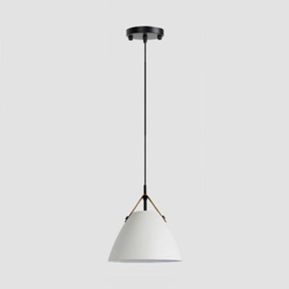 Morandi Moderno LED Lámpara Colgante Negro Gris Blanco Rosa Azul Verde Residencial Dormitorio Metal
