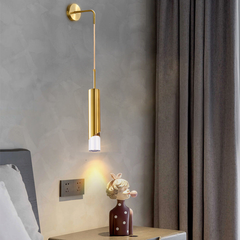 Edge Minimalista LED Lámpara Colgante Oro/Negro Dormitorio