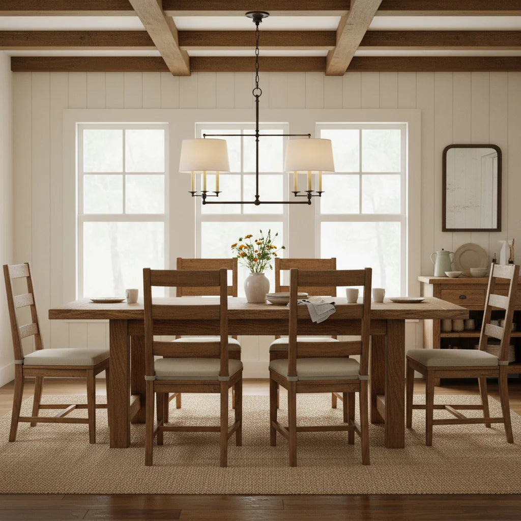 Axis Fabric Brass Chandelier
