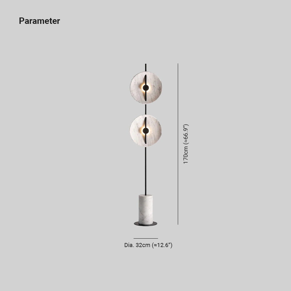 Dune Marble Round Resin Floor Lamp