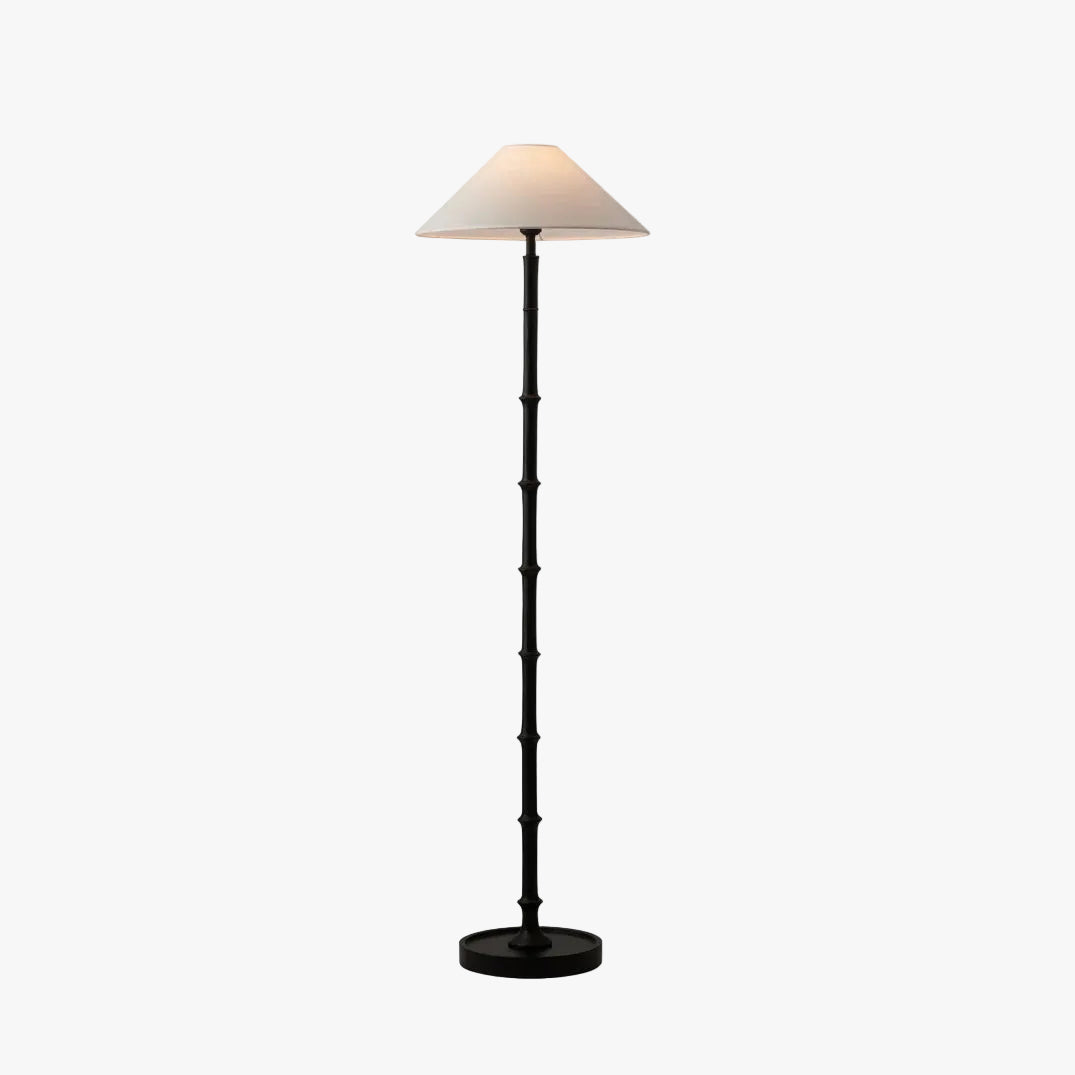 Retro Crackle Black Resin Floor Lamp