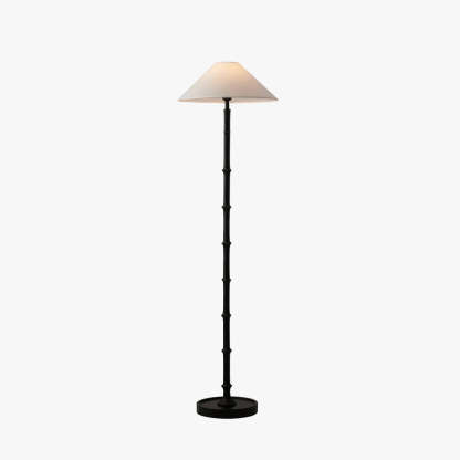 Retro Crackle Black Resin Floor Lamp