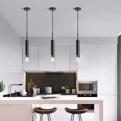 Edge Minimalista LED Lámpara Colgante Negro Dormitorio/Comedor