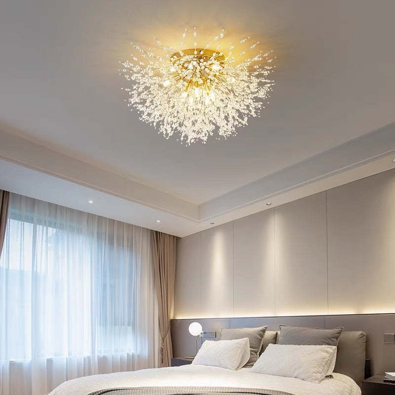 Lili Vintage LED Luz de Techo Metal Oro Dormitorio Sala de Estar