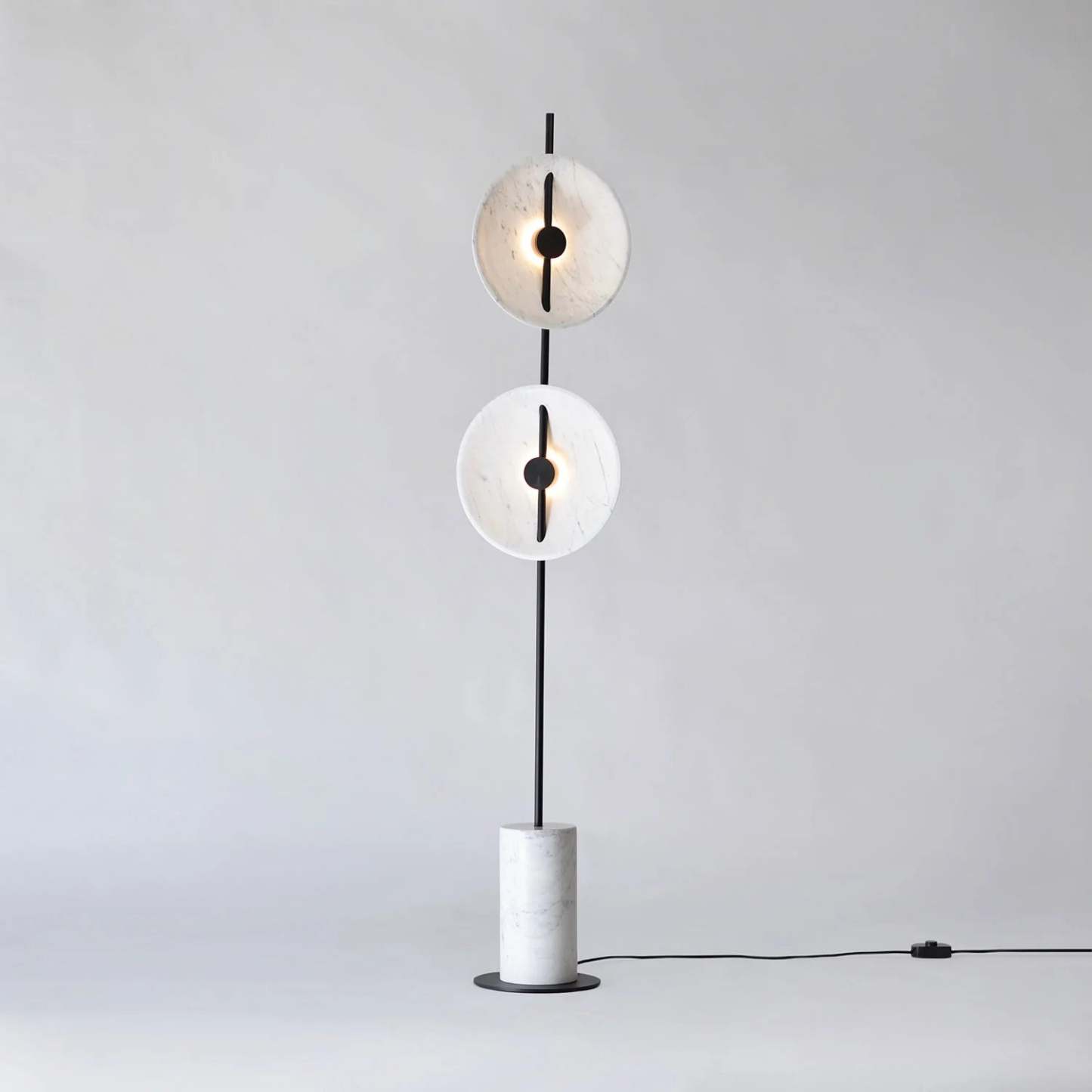Dune Marble Round Resin Floor Lamp