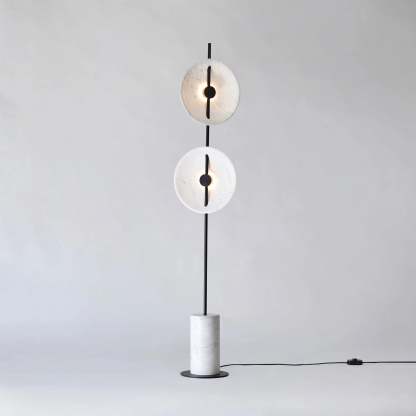 Dune Marble Round Resin Floor Lamp