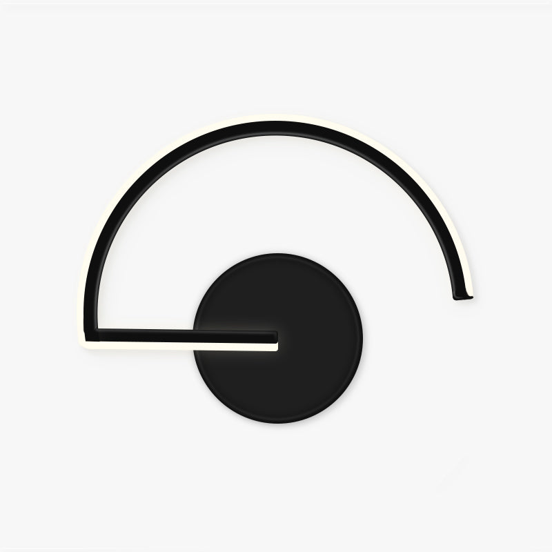 Lacey Moderno Diseño Geometría Metal Aplique de Pared Blanco/Negro