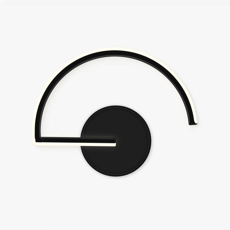 Lacey Moderno Diseño Geometría Metal Aplique de Pared Blanco/Negro