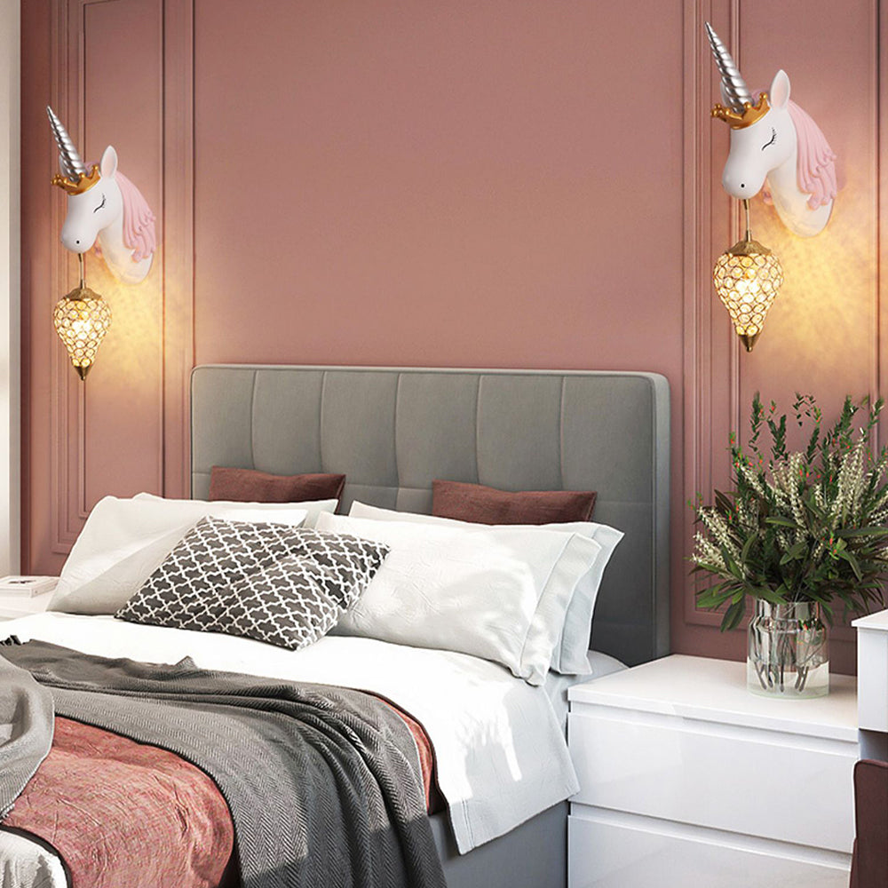 Minori Aplique Unicornio Rosa y Azul Habitación Infantil