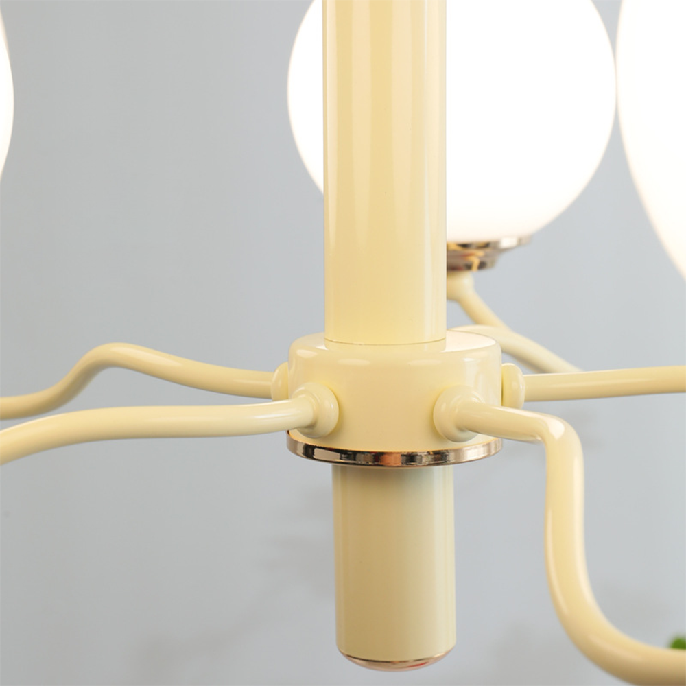 Valentina Retro Globo Lámparas de Araña Metal Vidrio Salón