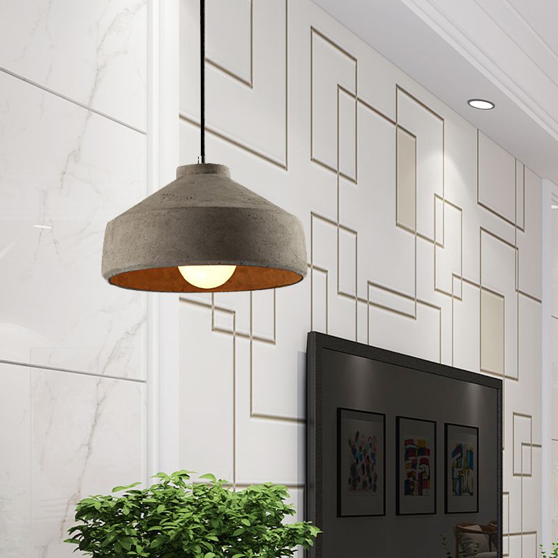 Byers Lámpara colgante en forma de cúpula, 2 estilos Metal/Cemento