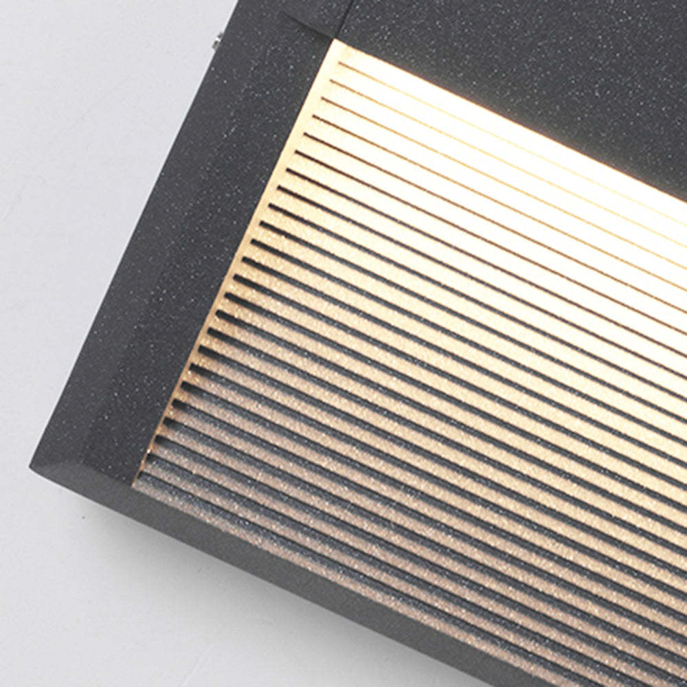 Orr Moderno Redondo Cuadrado Metal Aplique Exterior