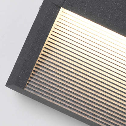 Orr Moderno Redondo Cuadrado Metal Aplique Exterior