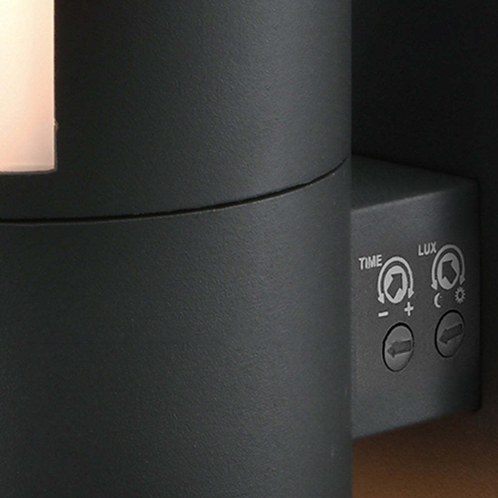 Orr Aplique de pared Exterior para Pasillo/Balcón/Terraza Negro Metal y Acrílico