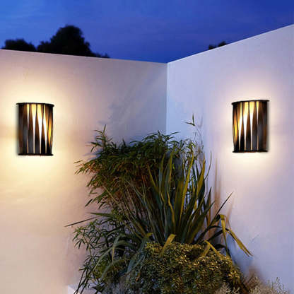 Orr Minimalista LED Aplique Exterior Blanco/Negro Jardín/Balcón/Terraza Aluminio Acrílico 2 Colores 32CM Largo