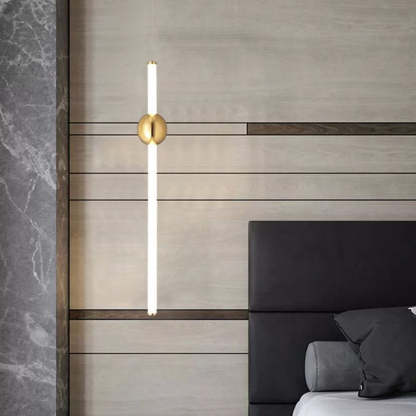 Edge Moderno LED Lámpara Colgante Blanco/Oro Salón/Dormitorio Metal y Vidrio 60CM Largo