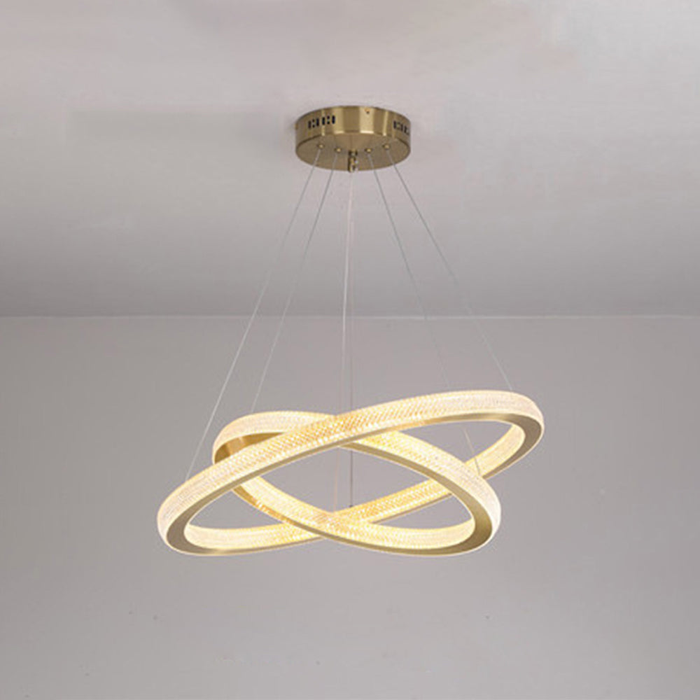 Kirsten Moderno Anillo LED Araña Oro Residencial Dormitorio Metal