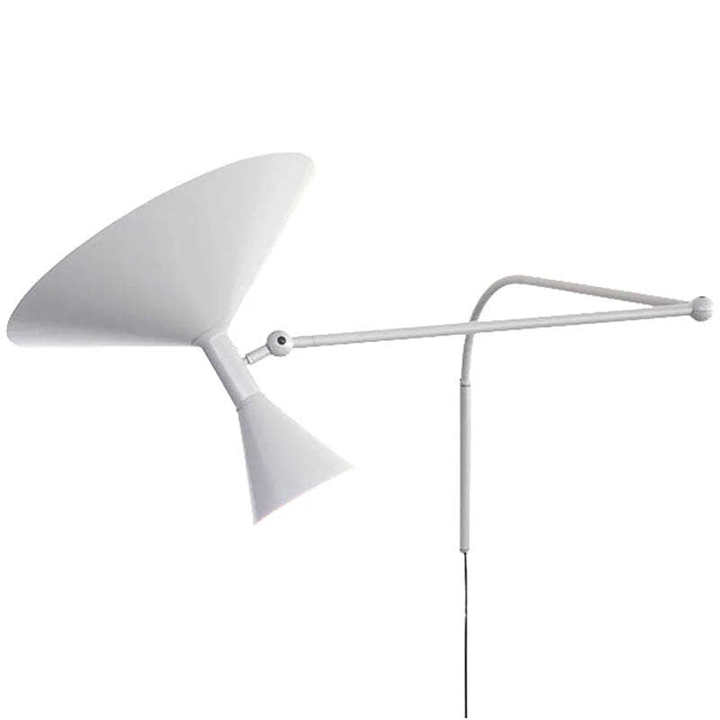 Brady Moderno Diseño Metal Aplique de Pared Blanco/Negro/Gris