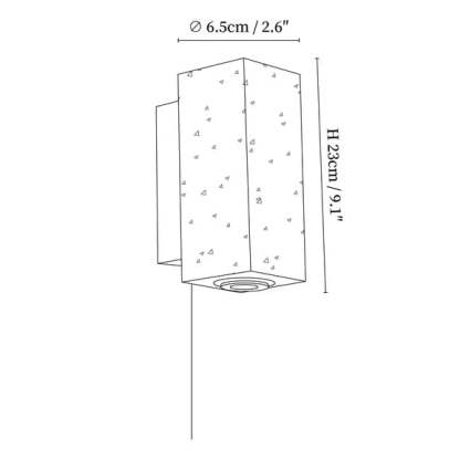 Dune Blend Yellow Travertine Wood Wall Light