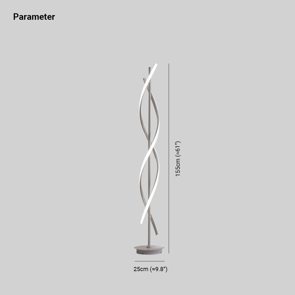 Louise Postmodern Linear Acrylic Floor Lamp, Black/White