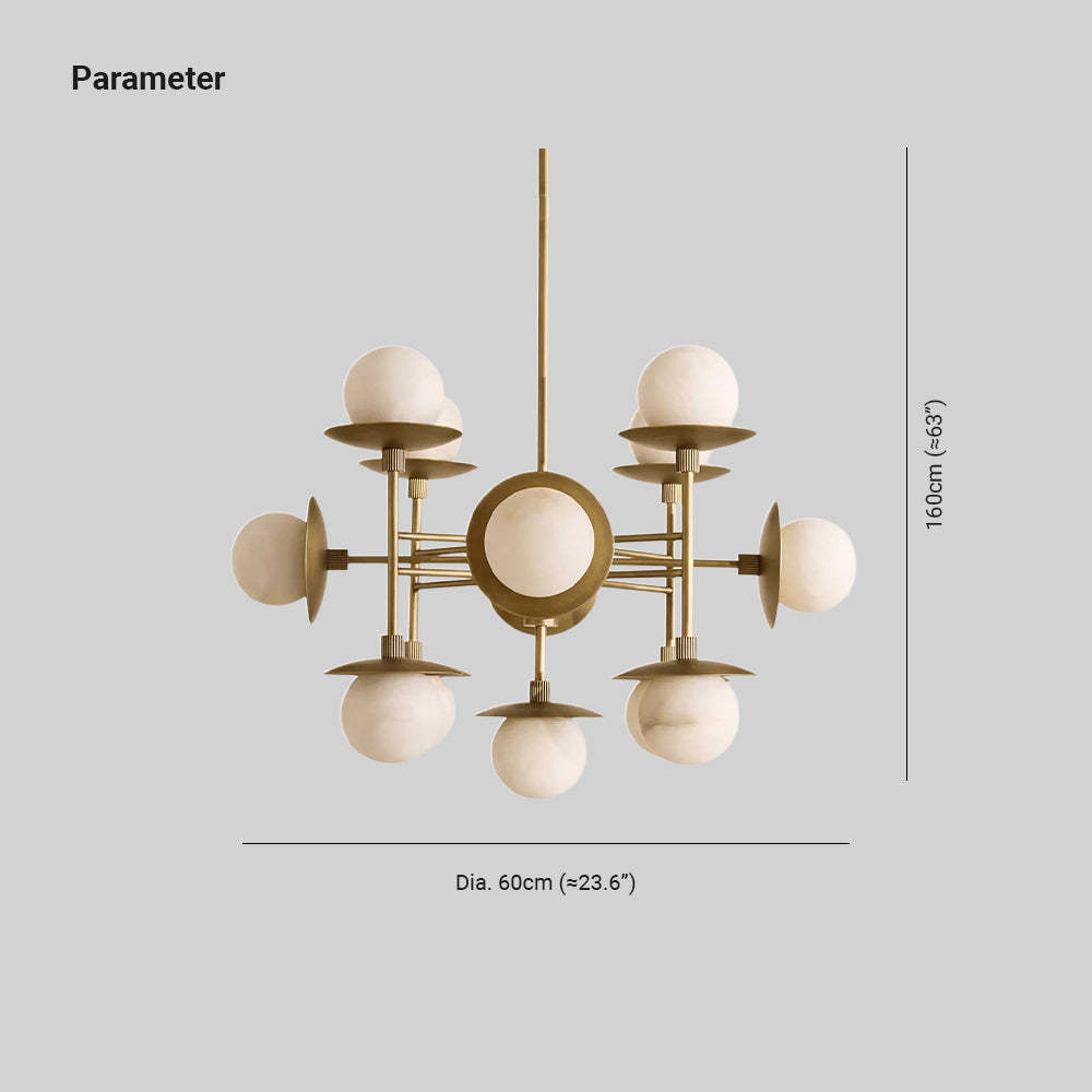 Artelux Cara Alabaster Globe Chandelier