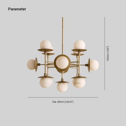 Artelux Cara Alabaster Globe Chandelier