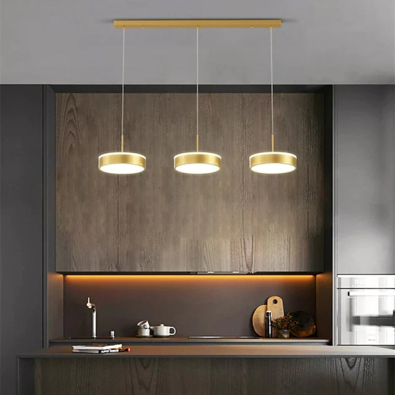 Raheel Simple Círcula Metal/Acrílico Lámpara Colgante Negra/Oro